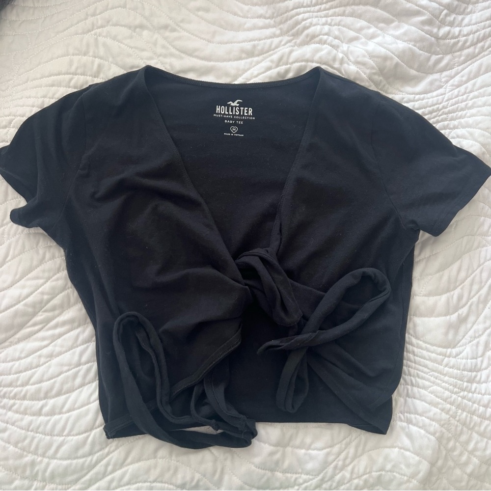 hollister black multi-way baby tee